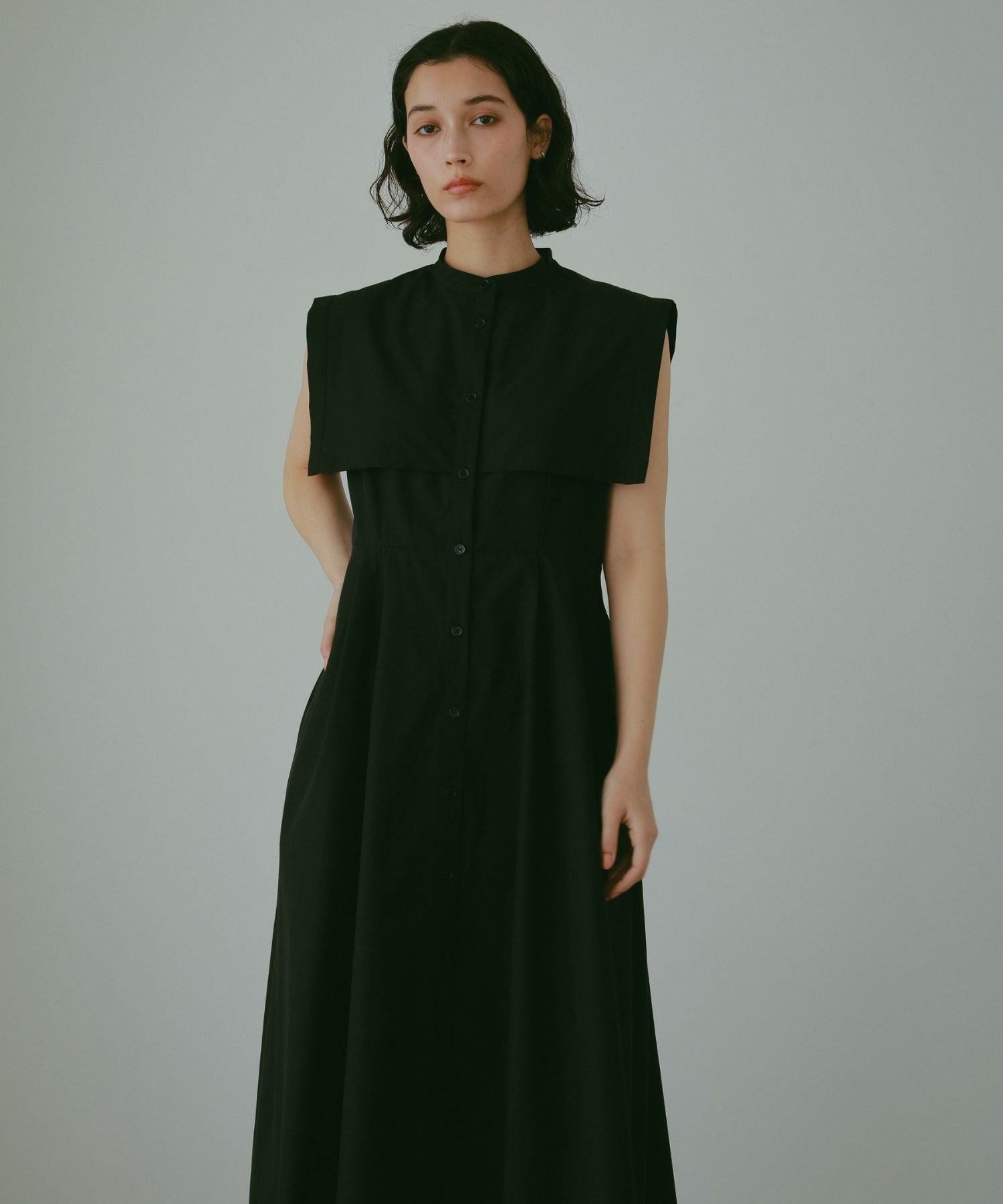 【新品】ストライプ柄 N With ケープシャツワンピース ケープシャツワンピース – N WITH.