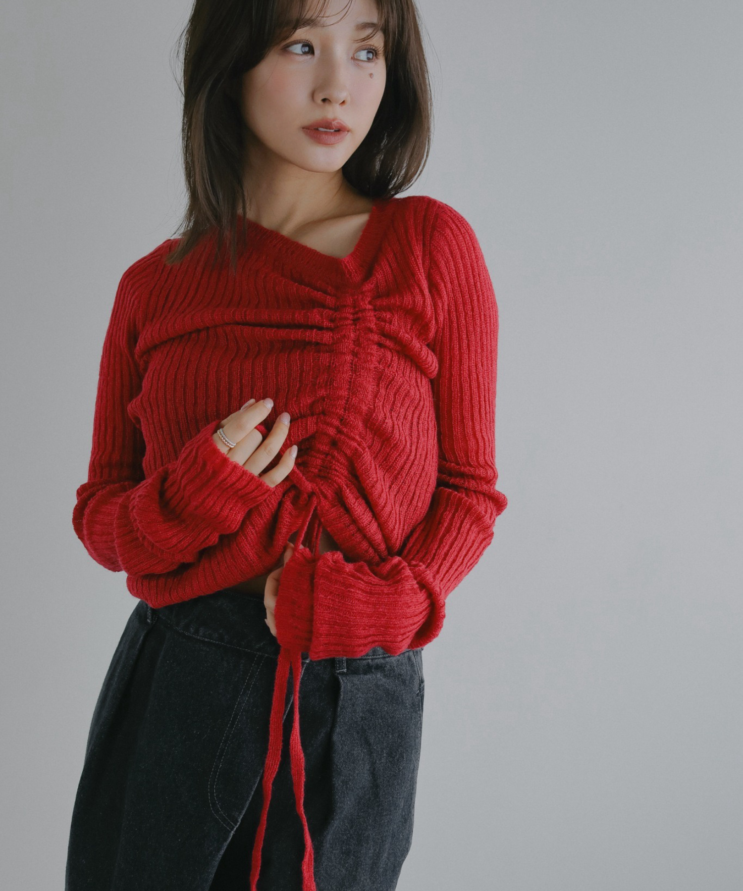 シャーリングニットトップス – N WITH.