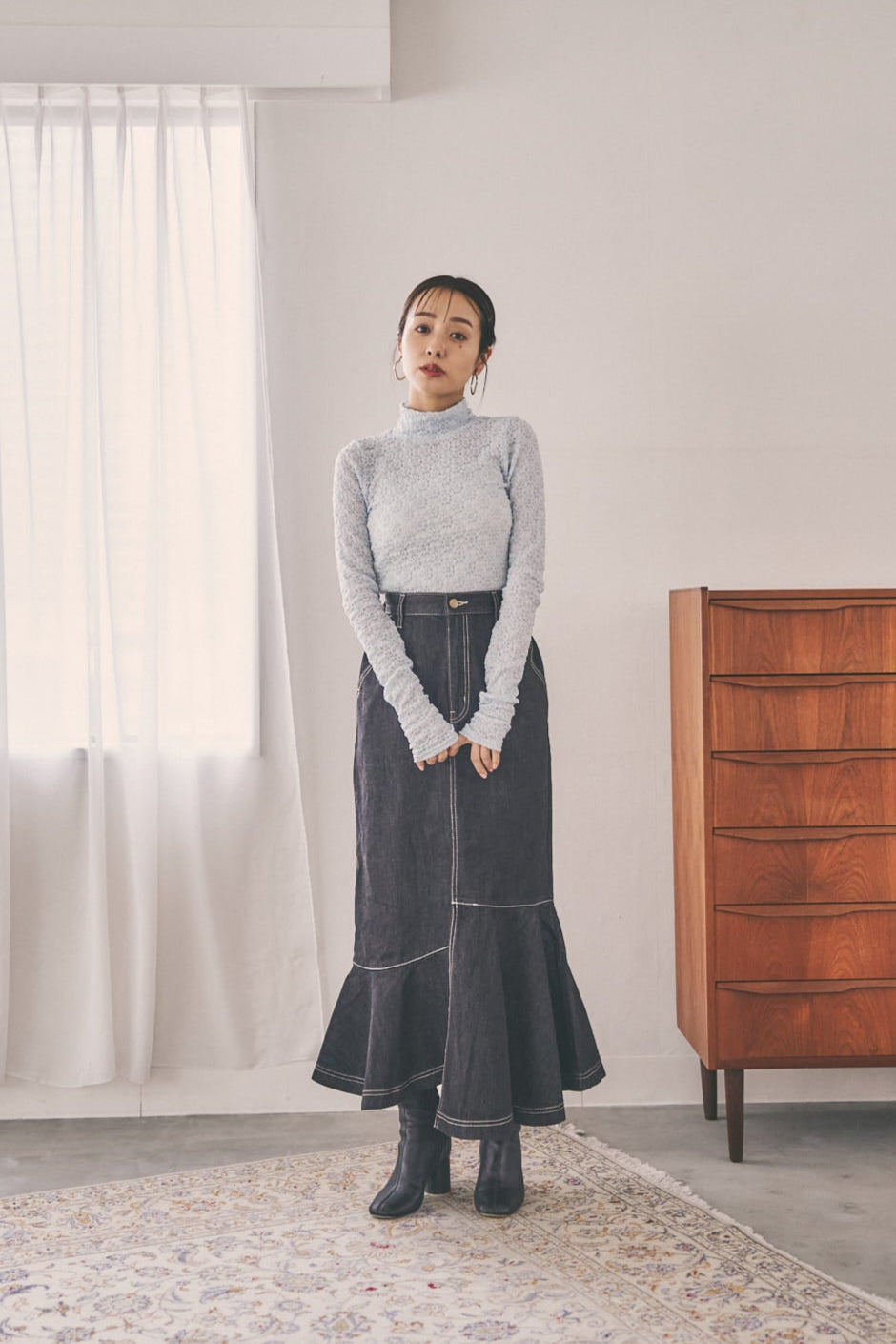 アシメフレアデニムスカート – N WITH.