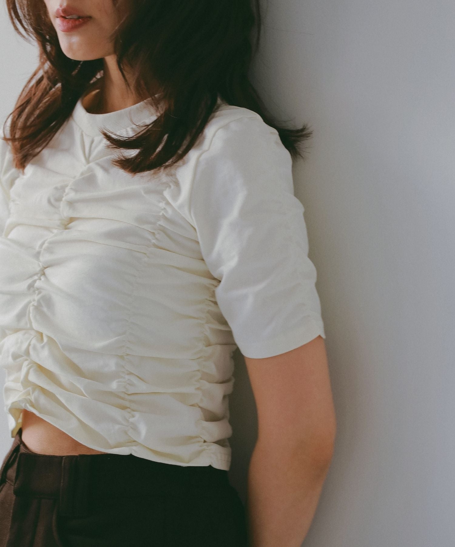 シャーリングショートスリーブトップス – N WITH.