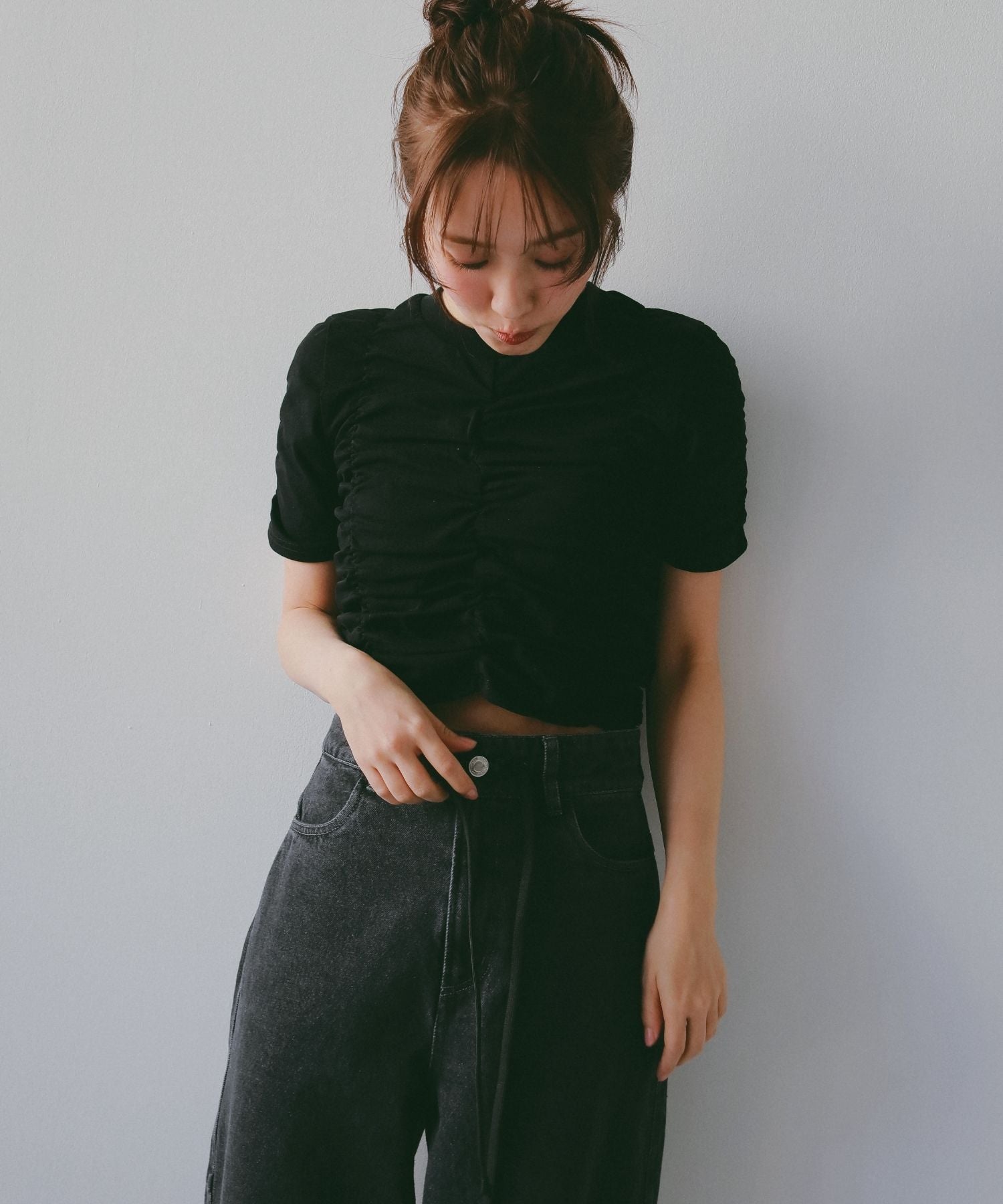 シャーリングショートスリーブトップス – N WITH.
