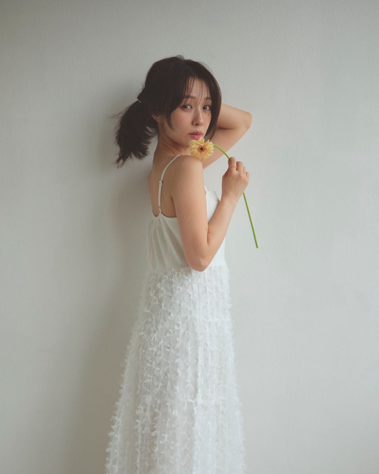Since Then 刺繍 チュール キャミワンピース ドレス ロングwhite Since Then 刺繍 チュール キャミワンピース ドレス ロングwhite
