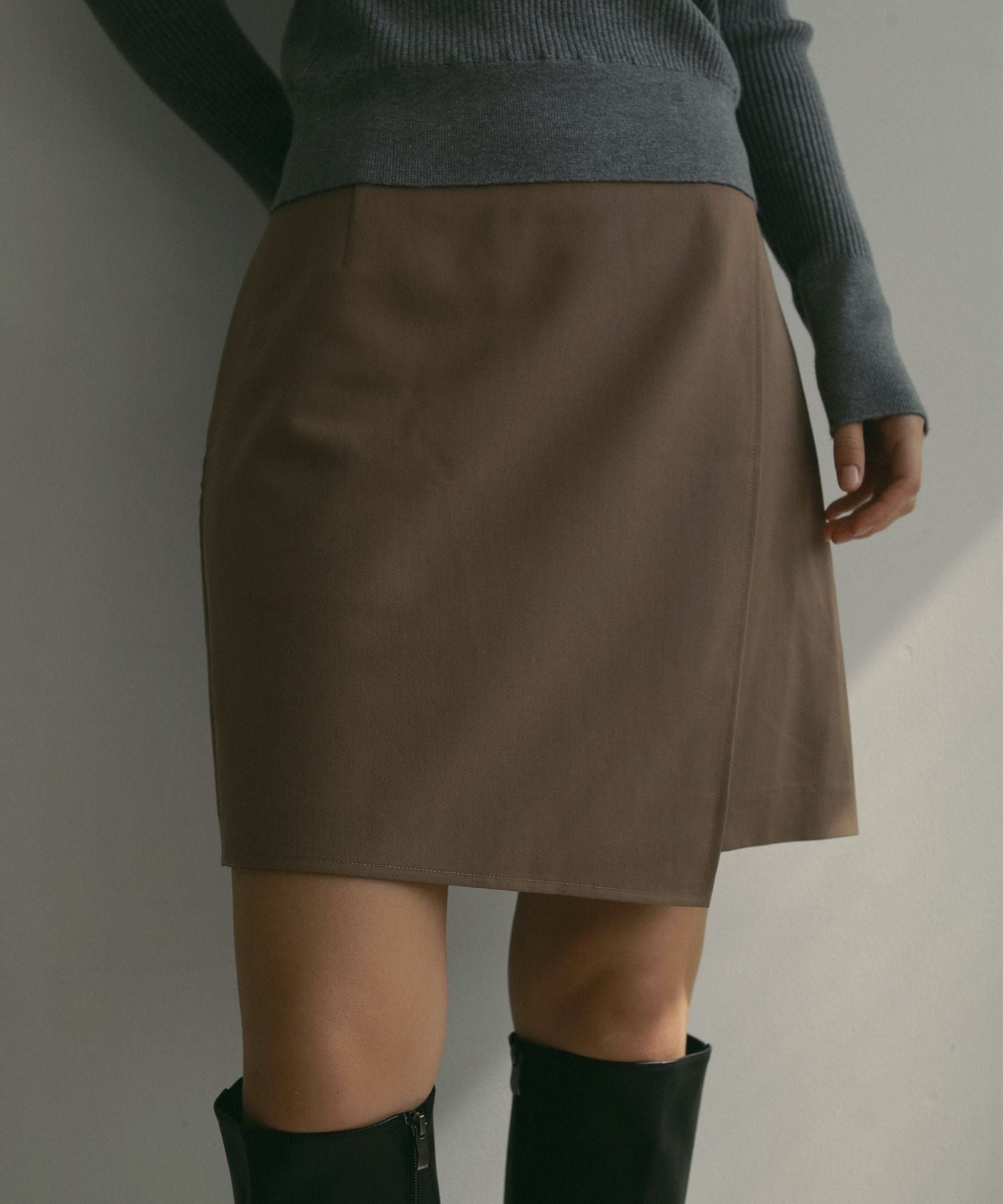 CARVEN ☆ バージンウールラップミニスカート ブラック ラップミニスカート – N WITH.