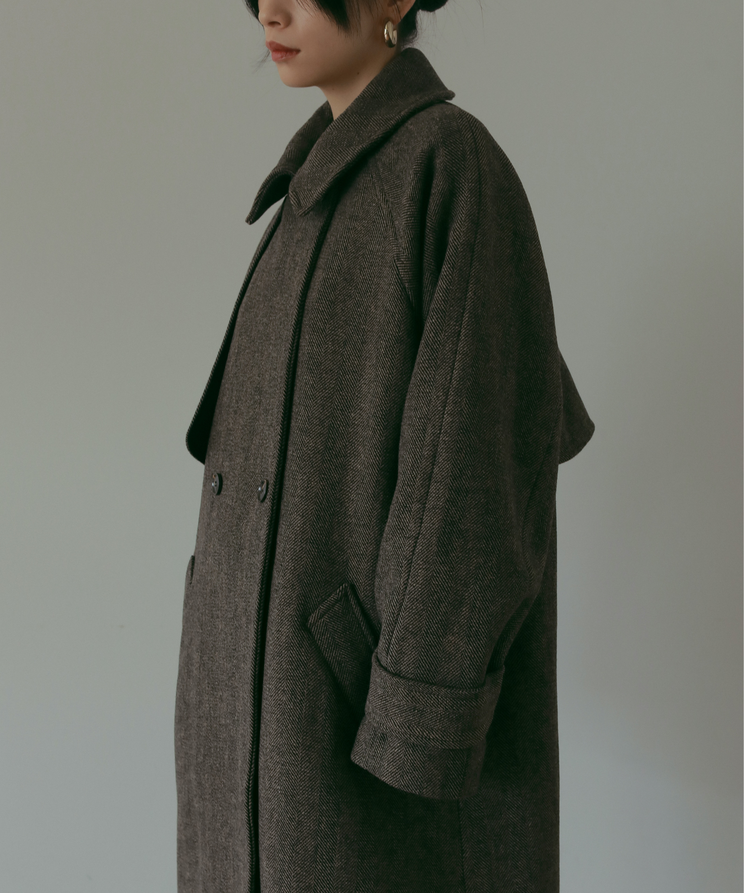 ヘリンボーンロングコート – N WITH. ヘリンボーンロングコート – N WITH.