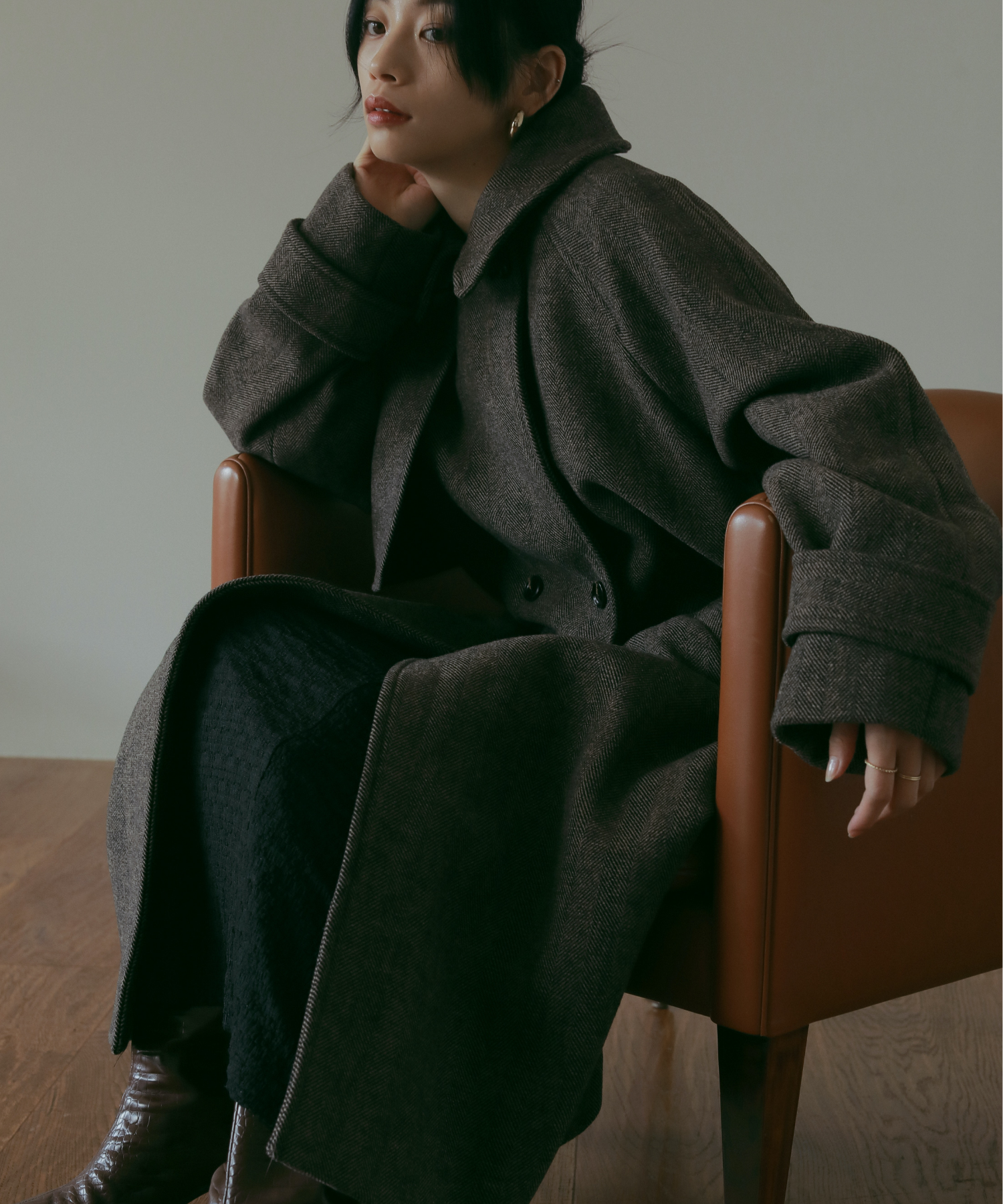 ヘリンボーンロングコート – N WITH. ヘリンボーンロングコート – N WITH.