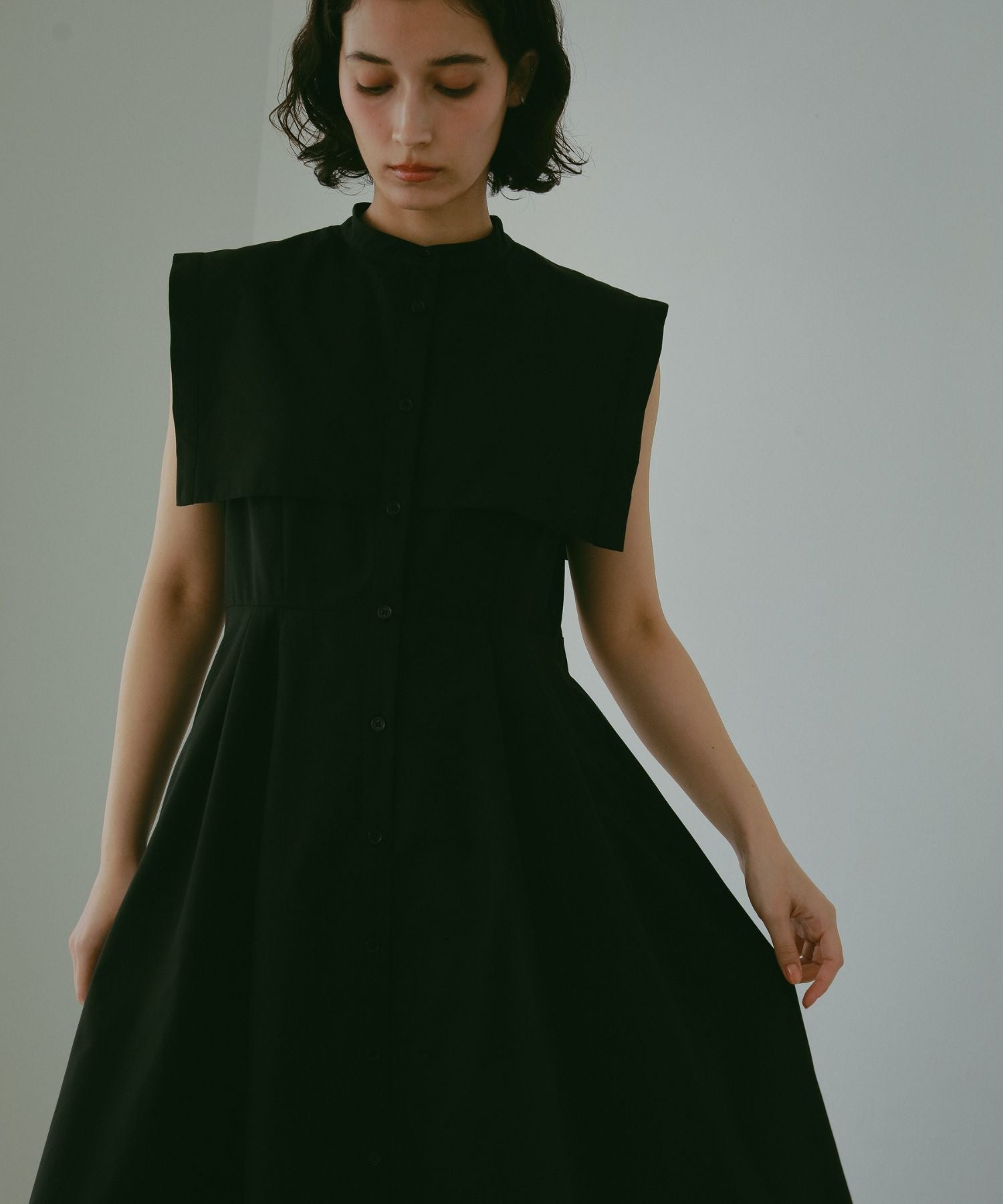 【新品】ストライプ柄 N With ケープシャツワンピース 新品】ストライプ柄 N With ケープシャツワンピース ワンピース