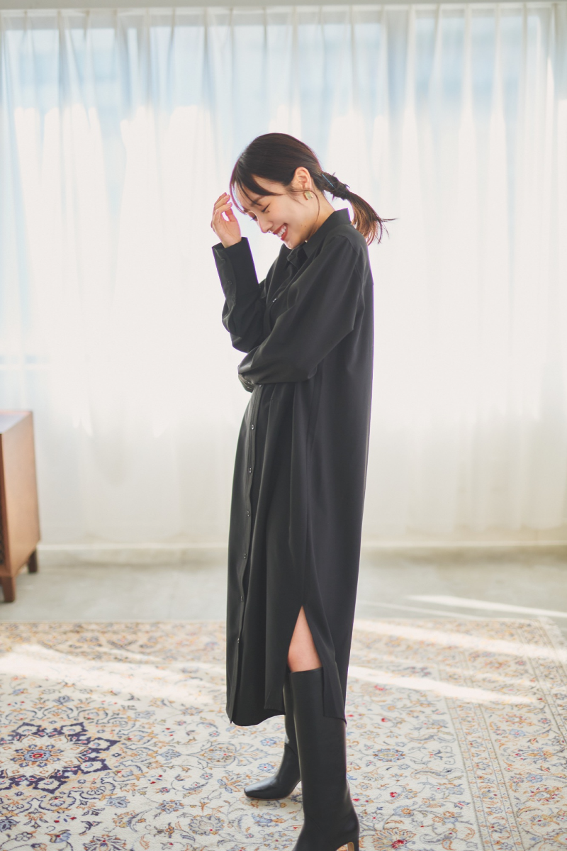 N WITH. ロングシャツワンピース