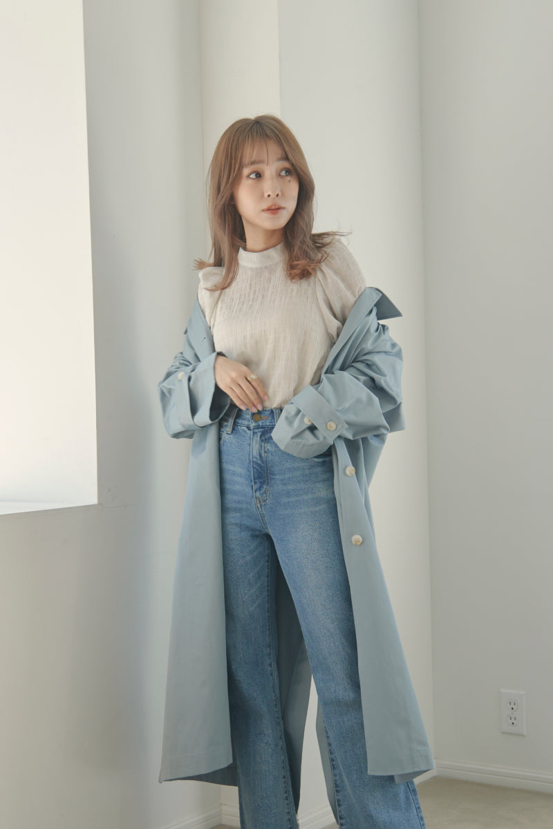 【nnn】名作　カーブ期ステンカラーコート KBF ステンカラーコート コート 「2サイズ展開」コクーンロング