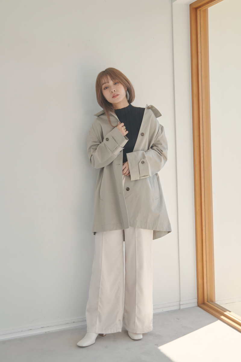 サテンワイドストレートパンツ N.O.R.C｜クロスプラス公式通販サイト