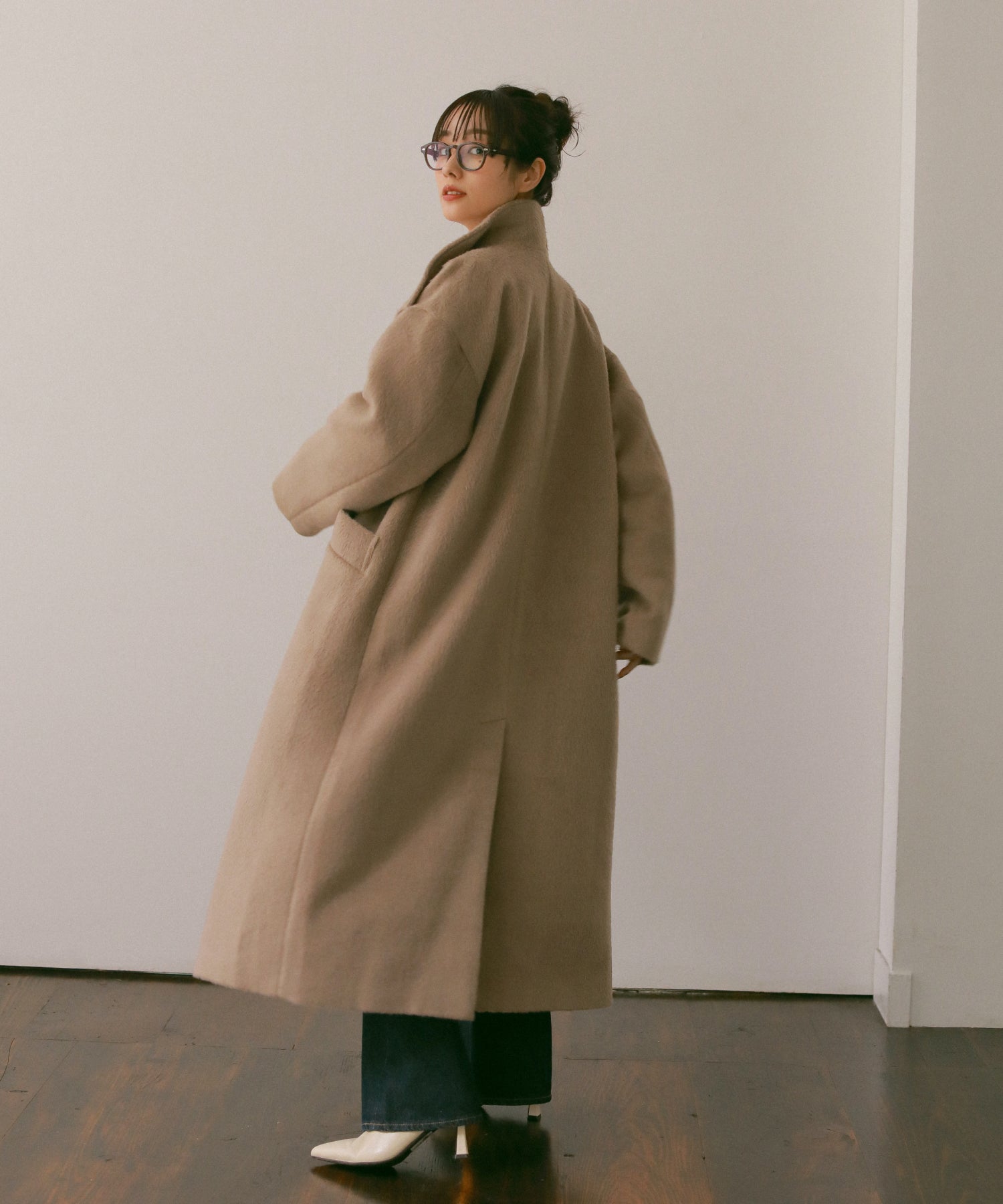 シャギーロングコート　ベージュ　0 シャギーロングコート – N WITH.