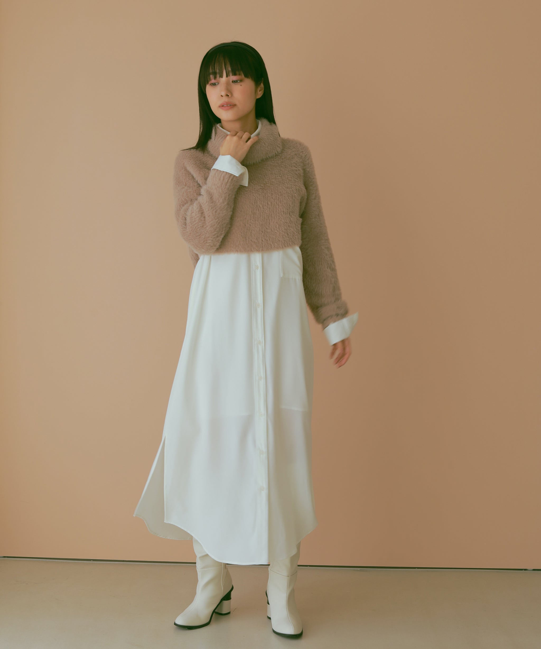 シャギーレースアップニット – N WITH.