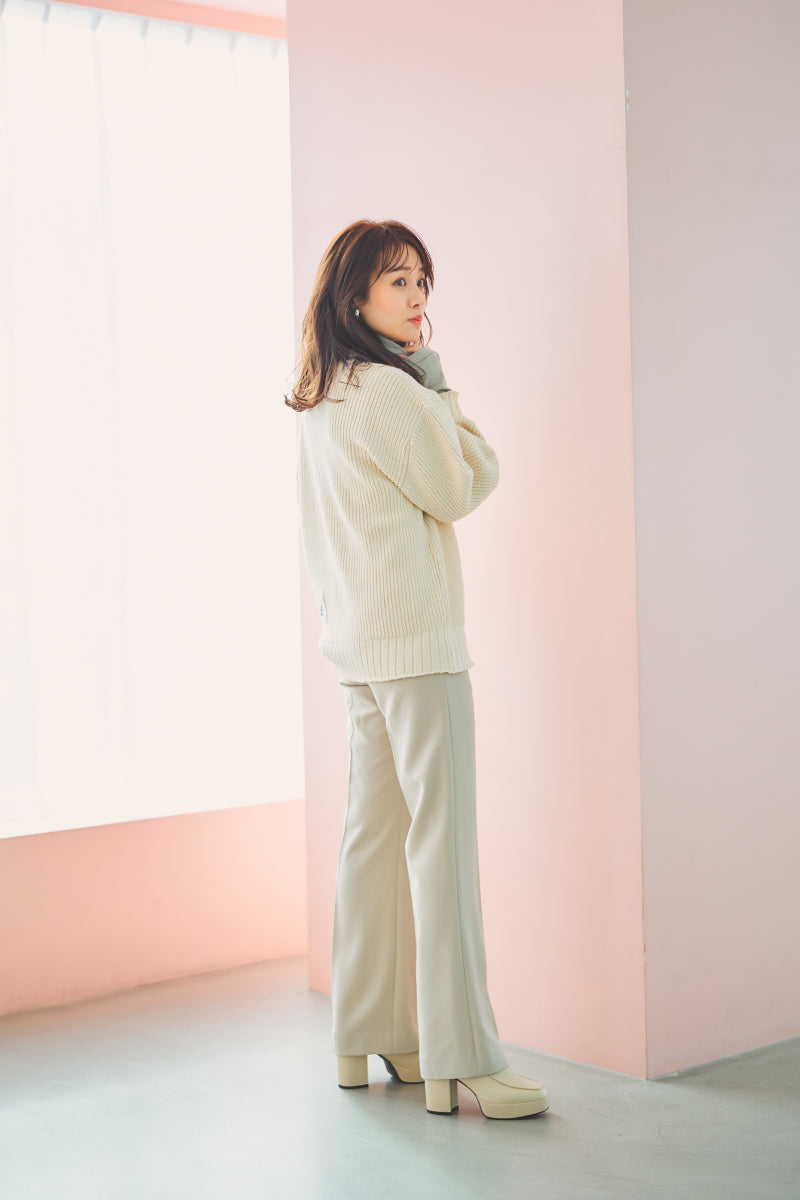 タグ付き✨️22AW CULLUNI フレアスラックスパンツ 22AW CULLUNI クルニ フレア スラックスパンツ ロングベルト付き